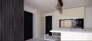 render, render cocina, cocina moderna, diseño, modelado, cocina grande, render de cocina