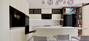 render, render cocina, cocina moderna, diseño, modelado, cocina grande, render de cocina